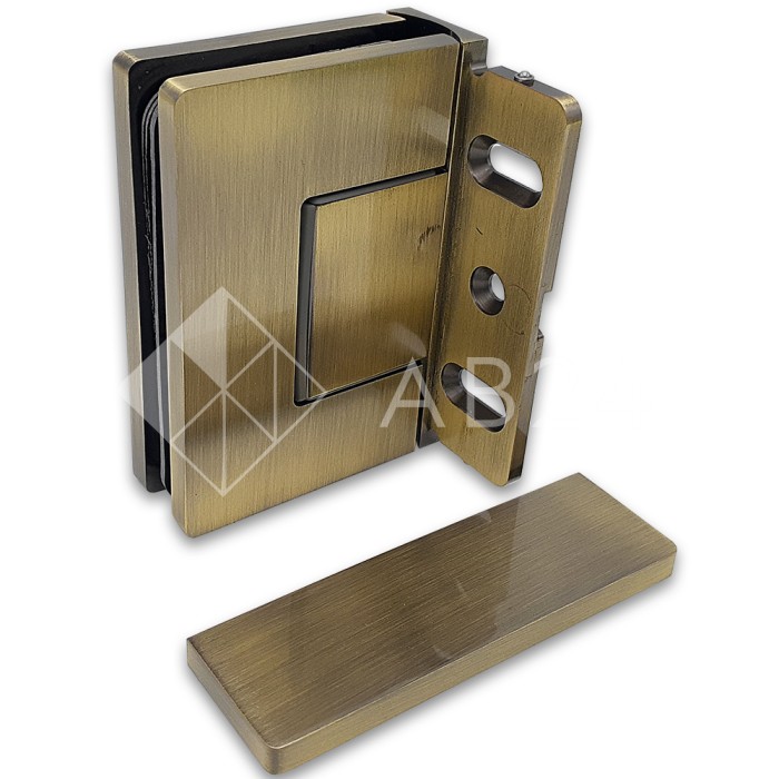 Петля Афина FDP-130 стена-стекло с бок.креплением, латунь/бронза