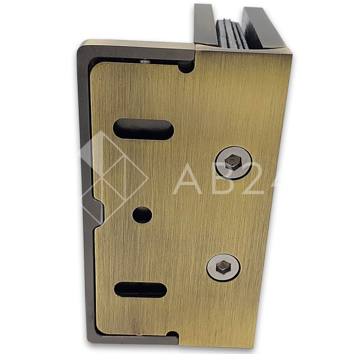 Петля Афина FDP-130 стена-стекло с бок.креплением, латунь/бронза