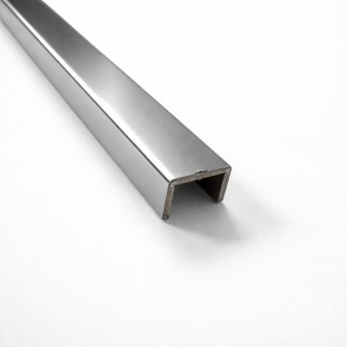 Поручень FOP-210, 16.8x13 под стекло 12 мм длина 4 м, нержавейка/полированный