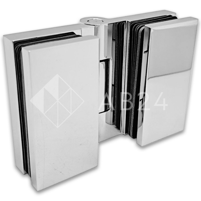 Петля Майя FDP-173 стекло-стекло 135°, латунь/хром