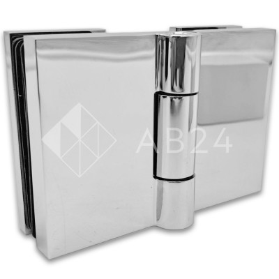 Петля Майя FDP-173 стекло-стекло 135°, латунь/хром