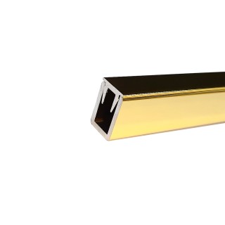 Заглушка верхняя FDPA-500.1/L, 19х13х2мм, 1 м, для п-образного профиля СВЕТЛЕЕ, алюминий/золото