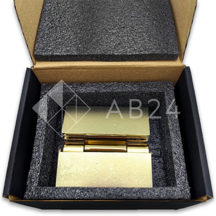 Петля Гера FDP-121 стекло-стекло 180°, латунь/золото