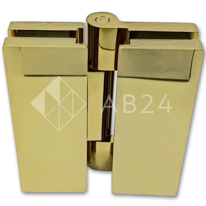 Петля Гера FDP-121 стекло-стекло 180°, латунь/золото