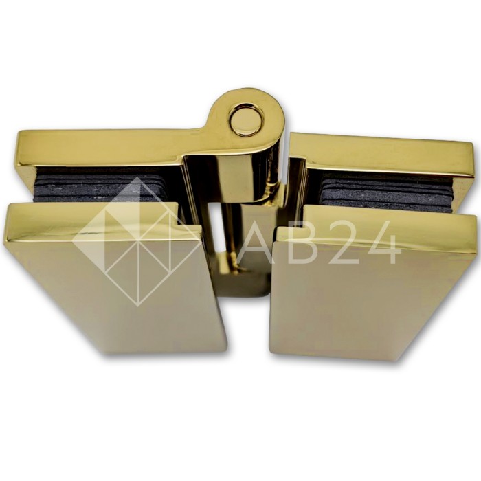 Петля Гера FDP-121 стекло-стекло 180°, латунь/золото