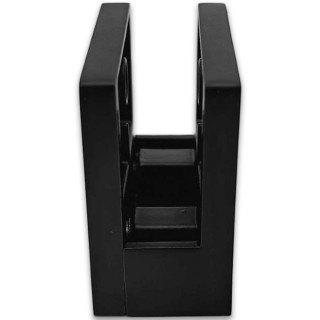 Крепление стекла FKK-83, 45х45х26 к плоской трубе или полу, литое, нержавейка/черный