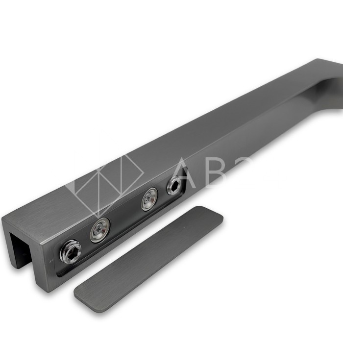 Угловой стабилизатор Диор FDK-3L стена-стекло 90° левый, латунь/оружейная сталь