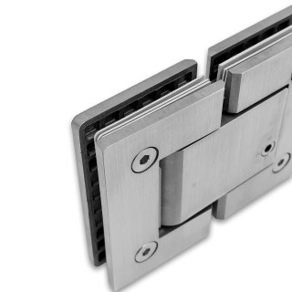 Гидравлическая петля Калипсо FDP-162 стекло-стекло 180˚, нержавейка/матовый