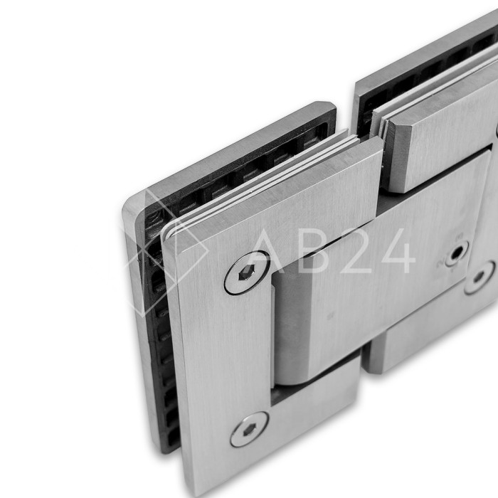 Гидравлическая петля Калипсо FDP-162 стекло-стекло 180˚, нержавейка/матовый