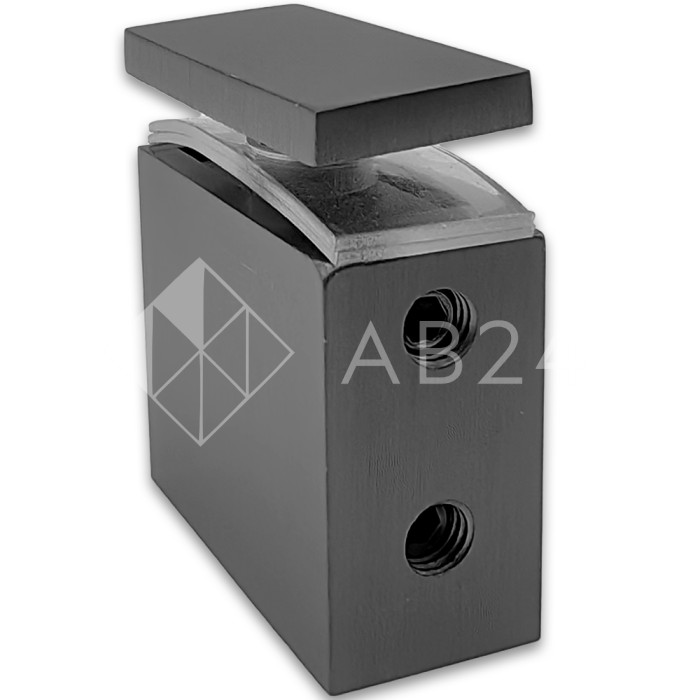 Крепление FDC-34 трубы 30х10 к стеклу, нержавейка/оружейная сталь