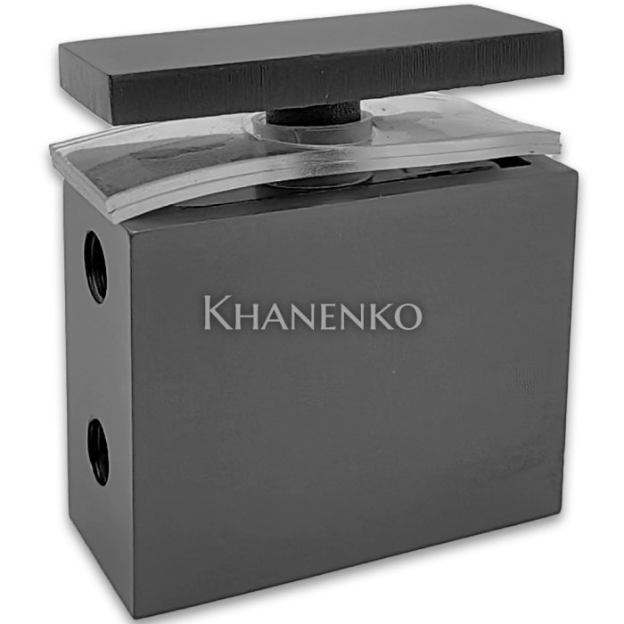 Крепление FDC-34 трубы 30х10 к стеклу, нержавейка/оружейная сталь