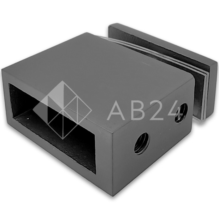 Крепление FDC-34 трубы 30х10 к стеклу, нержавейка/оружейная сталь