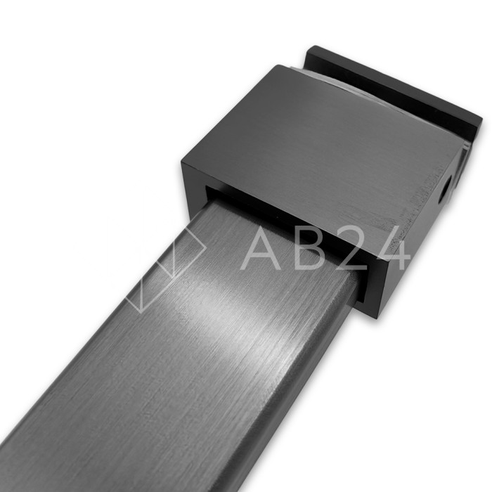 Крепление FDC-34 трубы 30х10 к стеклу, нержавейка/оружейная сталь