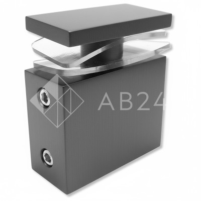 Крепление FDC-34 трубы 30х10 к стеклу, нержавейка/оружейная сталь