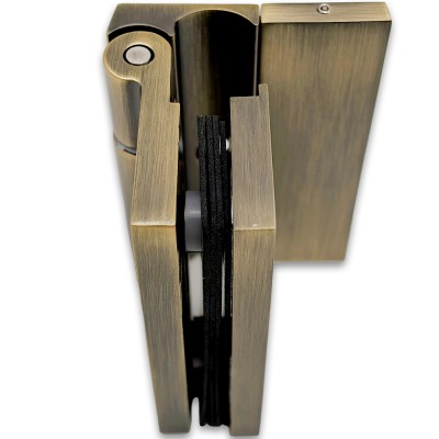 Петля Гера FDP-120 стена-стекло, открывание 90°, цинк/бронза