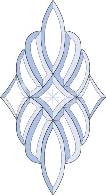 Бевелс AV181 дверной (13 элементов) 283 х 522 мм