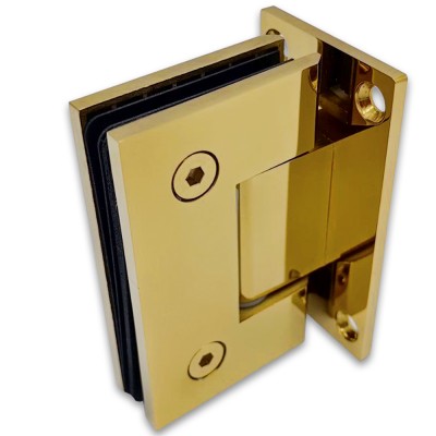 Петля Альфа FDP-11-DEF с дефектом стена-стекло с центр. креплением, нержавейка/золото