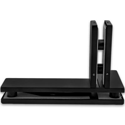 Фитинг угловой FKF-35R с осью и ребром жесткости правосторонний, нержавейка/черный