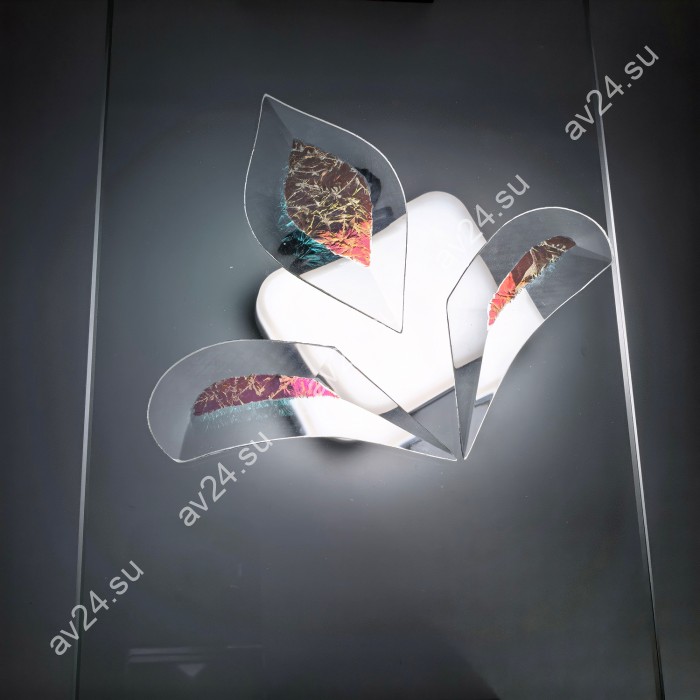 Бевелс AV235 дихроичный (3 элемента) 124 х 155 мм красный мороз