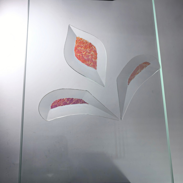 Бевелс AV235 дихроичный (3 элемента) 124 х 155 мм красный мороз