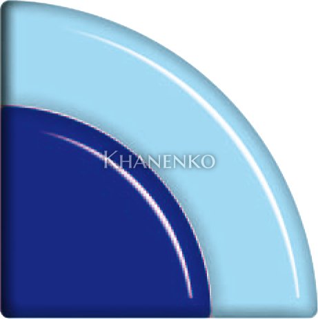 Фьюзинг трапеция DFTK 003 синего цвета, 6 см