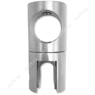 Держатель стекла FDC-11 трубы 19 сквозной 0°-360°, нержавейка/матовый