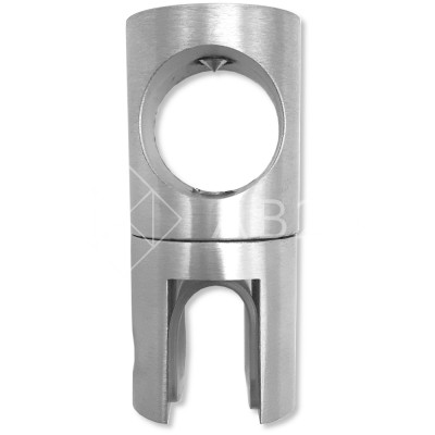 Держатель стекла FDC-11 трубы 19 сквозной 0°-360°, нержавейка/матовый