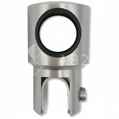 Держатель стекла FDC-11 трубы 19 сквозной 0°-360°, нержавейка/матовый