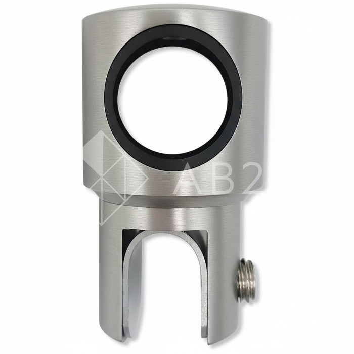 Держатель стекла FDC-11 трубы 19 сквозной 0°-360°, нержавейка/матовый