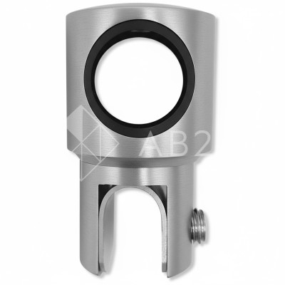 Держатель стекла FDC-11 трубы 19 сквозной 0°-360°, нержавейка/матовый