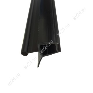 Уплотнитель нижний с каплей черный 2.2 м под стекло 8 мм FDPP-100.8
