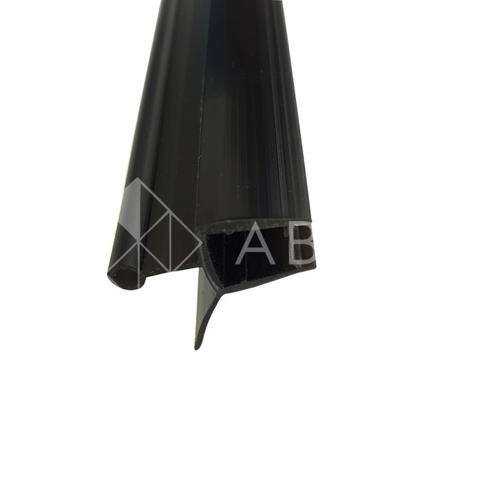 Уплотнитель нижний с каплей черный 2.2 м под стекло 8 мм FDPP-100.8