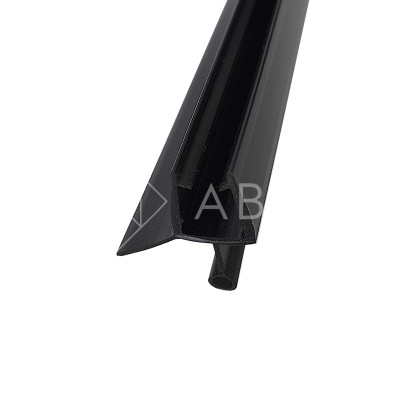 Уплотнитель нижний с каплей черный 2.2 м под стекло 8 мм FDPP-100.8