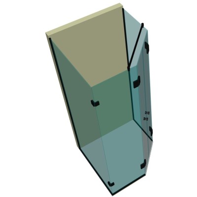 Душевая кабина пятиугольная DK-309P в опорном профиле