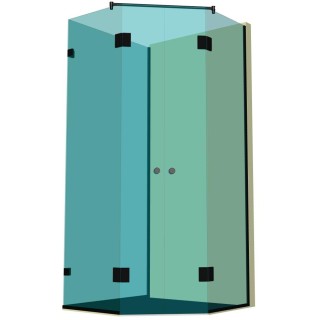 Душевая кабина пятиугольная DK-309P в опорном профиле