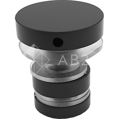 Крепление трека к стеклу FDS-32, нержавейка/черный