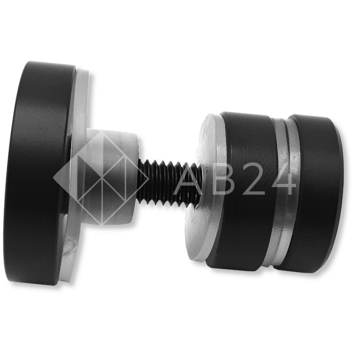 Крепление трека к стеклу FDS-32, нержавейка/черный