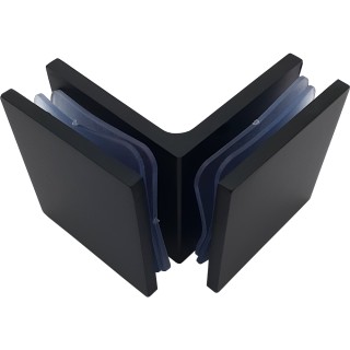 Коннектор для стекла Альфа α FDK-14, стекло-стекло 90°, цинк/черный