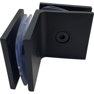 Коннектор для стекла Альфа α FDK-14, стекло-стекло 90°, цинк/черный