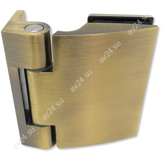 Петля FDP-114-DEF  с дефектом Европа стена-стекло без крышек, нержавейка/бронза