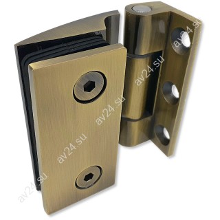 Петля FDP-114-DEF  с дефектом Европа стена-стекло без крышек, нержавейка/бронза