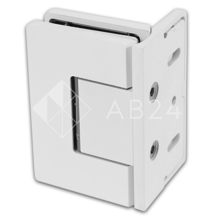 Петля Афина FDP-130 стена-стекло с бок.креплением, латунь/белый