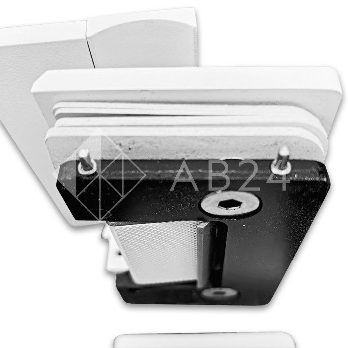 Петля Афина FDP-130 стена-стекло с бок.креплением, латунь/белый