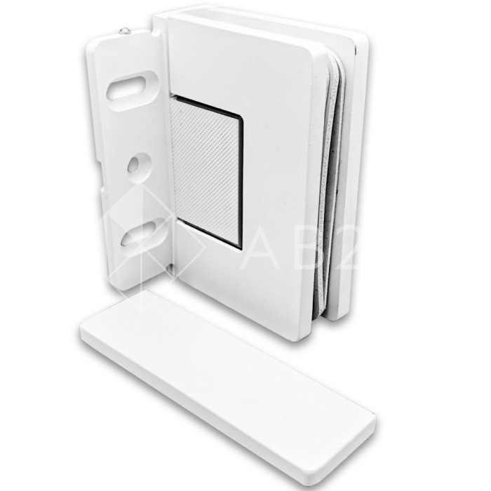 Петля Афина FDP-130 стена-стекло с бок.креплением, латунь/белый