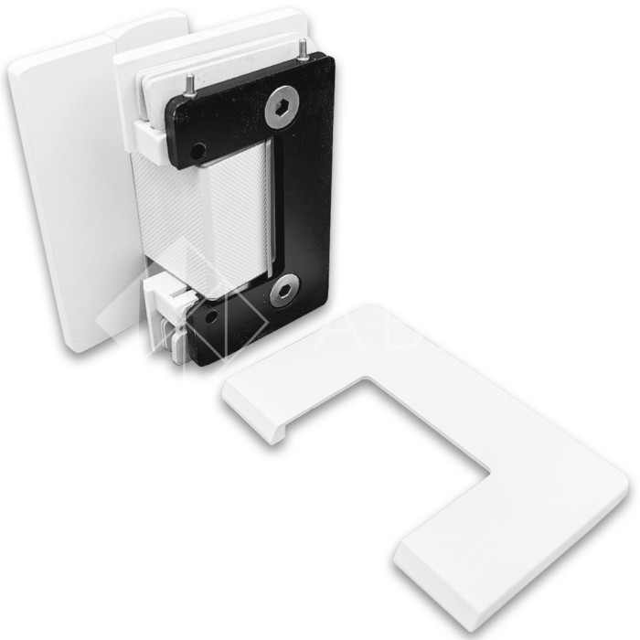 Петля Афина FDP-130 стена-стекло с бок.креплением, латунь/белый