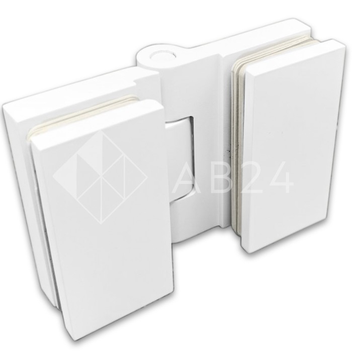 Петля Майя FDP-173 стекло-стекло 135°, латунь/белый