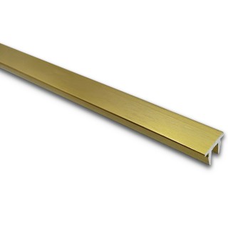 Заглушка верхняя FDPA-500.1, 19х13х2мм, 1 м, для п-образного профиля, алюминий/брашированное золото