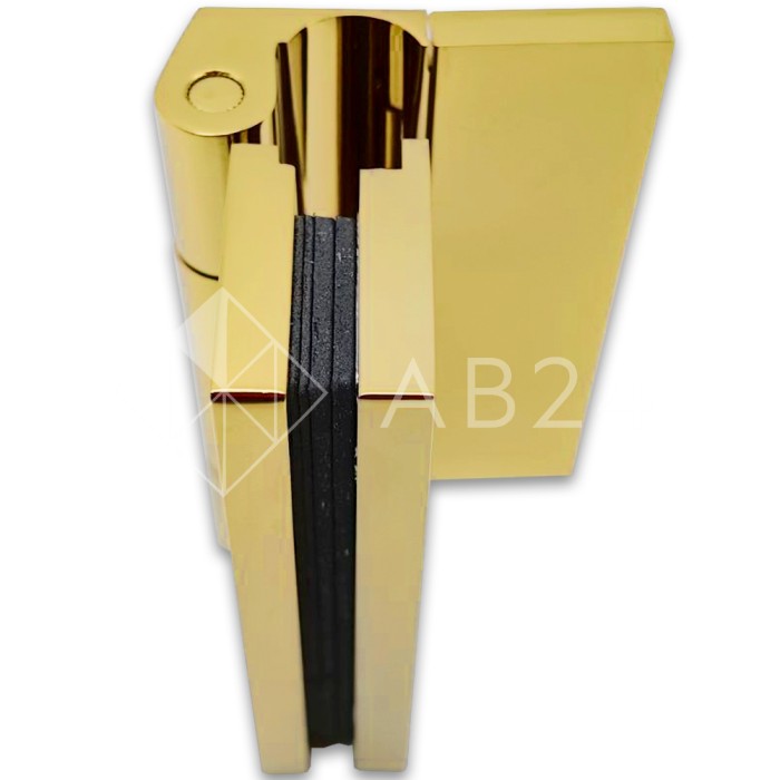 Петля Гера FDP-120 стена-стекло, открывание 90° наружу, латунь/золото