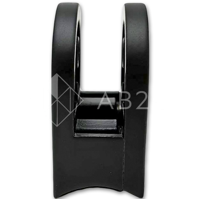 Крепление стекла FKK-80, 40х50х27 к круглой трубе Ø38 литое, нержавейка/черный