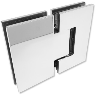 Петля FDP-12E-DEF с дефектом для стекла 8 мм Альфа α стекло-стекло 180°, нержавейка/полированный